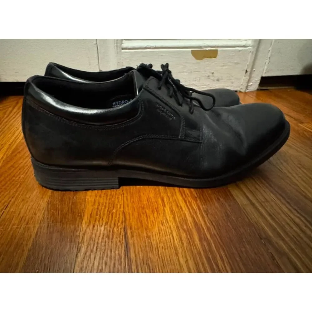 Rockport Mens Hydro-Shield Waterproof Leather Oxford Shoes Black Size 11.5 M